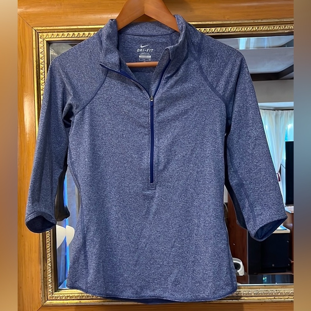 Nike Blue 1/2 Zip Shirt - Size S